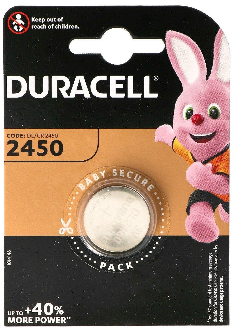 Батарея Duracell Lithium 2450-1BL CR2450 (1шт)