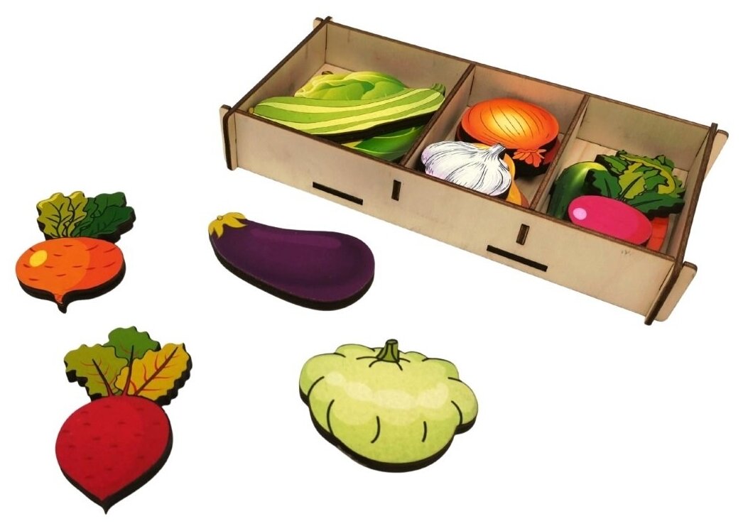 Набор "Овощи на магнитах" в коробке 16 дет.