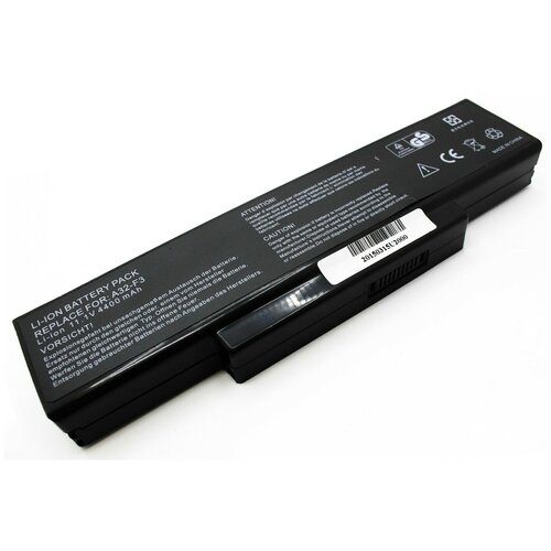 Аккумулятор для ноутбука ASUS F2 F2F F2Hf F2J F2Je F3 F3E (11.1V 4400mAh) P/N: A32-F2 A32-F3 A33-F3 90-NFV6B1000Z 90-NFY6B1000Z