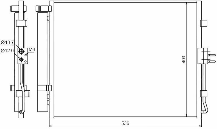 Радиатор кондиционера kia soul 09- Sat STKA153940 Hyundai / Kia (Mobis): 97606-2K000