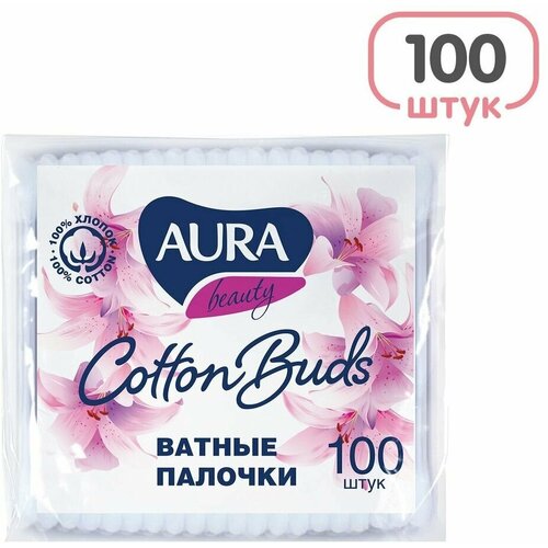 Палочки ватные Aura Beauty 100шт