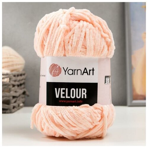 Пряжа для вязания 100% микрополиэстер 170м/100г (869 св. персик)