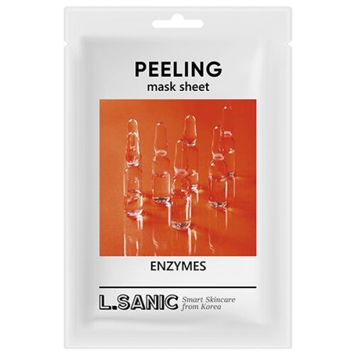 L.Sanic тканевая маска Enzymes Peeling Mask Sheet обновляющая с энзимами, 25 мл