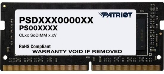 Оперативная память Patriot Memory Patriot SO-DIMM DDR4 16Gb 3200MHz pc-25600 (PSD416G320081S)