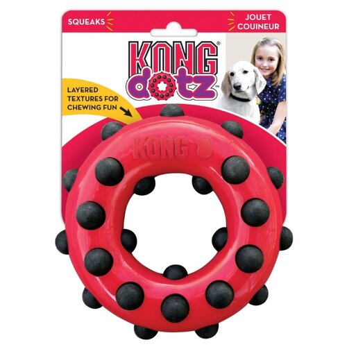 фото Kong игрушка для собак dotz кольцо малое 9см