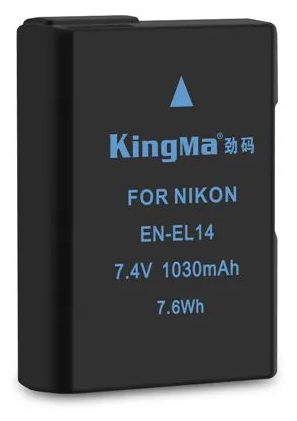 Аккумулятор KingMa EN-EL14 для Nikon (1030 mAh) + защитный кейс