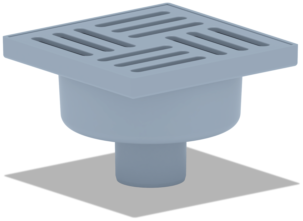 фото Трап АНИ Пласт TQ5210 вертикальный, 15х15, выпуск 50 мм, нержавеющая сталь, сухой, нерегулируемый