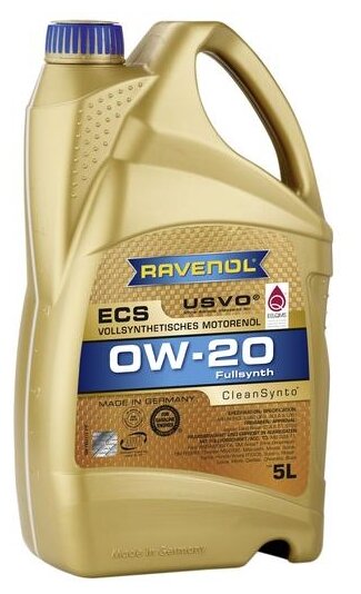 RAVENOL 4014835718555 SAE 0W-20 5L ECS ECOSYNTH NEW моторное масло