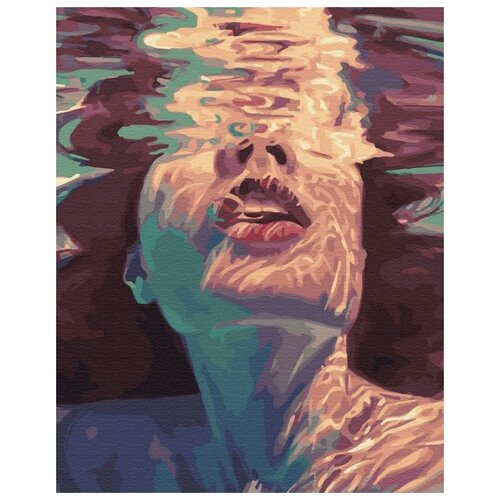 Картина по номерам Девушка выглядывает из воды, 40x50 см