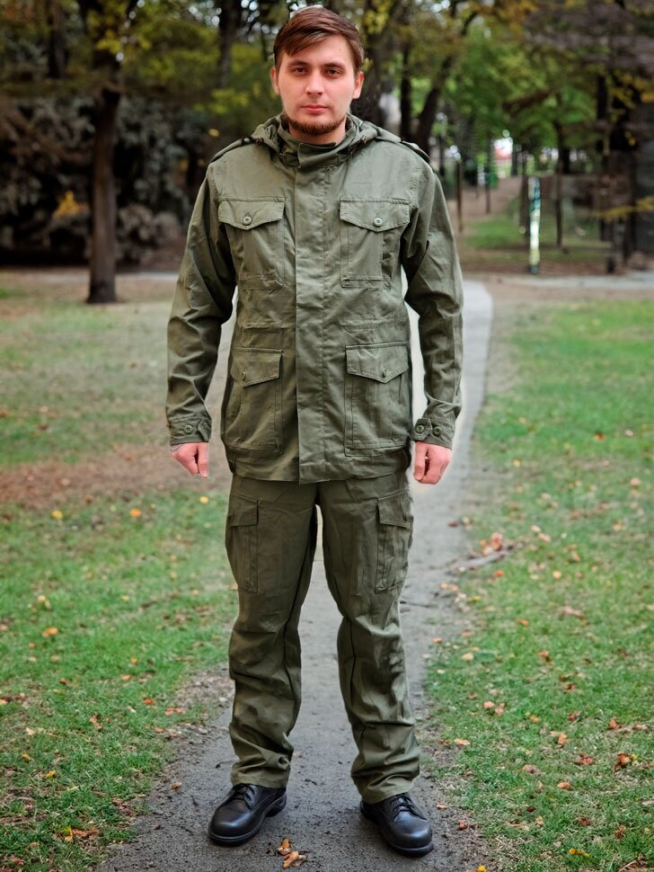 Костюм "КАПРАЛ" куртка/брюки, цвет: олива, ткань: Коттон Пич 240, 48-50, 182-188