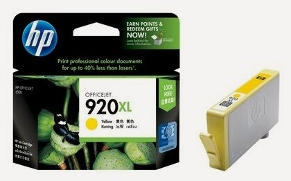 Изображение товара Картридж HP CD974AE № 920XL yellow для HP OfficeJet 6000, 6500, 7000 (ресурс 700 страниц)