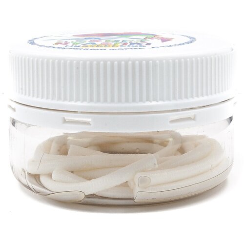 Мягкая приманка для рыбалки Nyaski.Club червь Лапша (Доширак) 3х90 мм, 0.7 гр, СЫР #Белый (12 шт)