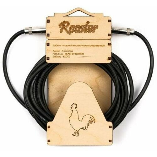 RUS0505 Кабель инструментальный, 5м, Rooster rus0606 кабель инструментальный 6м угловые коннекторы rooster