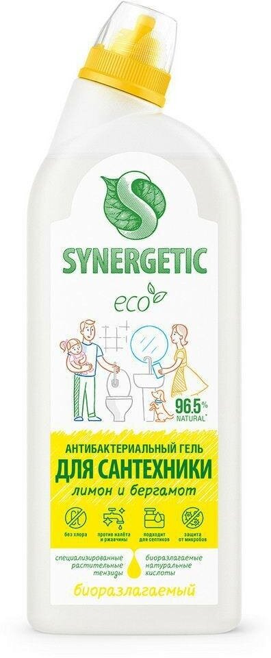 Биоразлагаемое средство для мытья сантехники SYNERGETIC "Кристальная чистота" 07 л