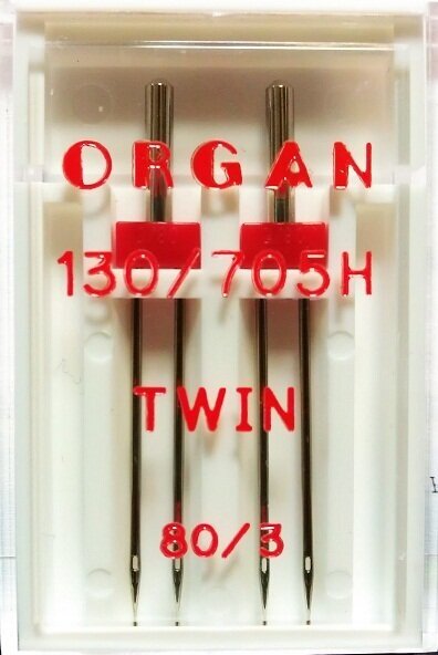Иглы Organ двойные стандартные № 80/3.0, 2 шт. - фотография № 3