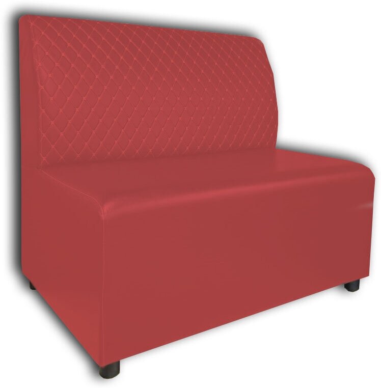 Прямой диван офисный “Кельн” экокожа красный