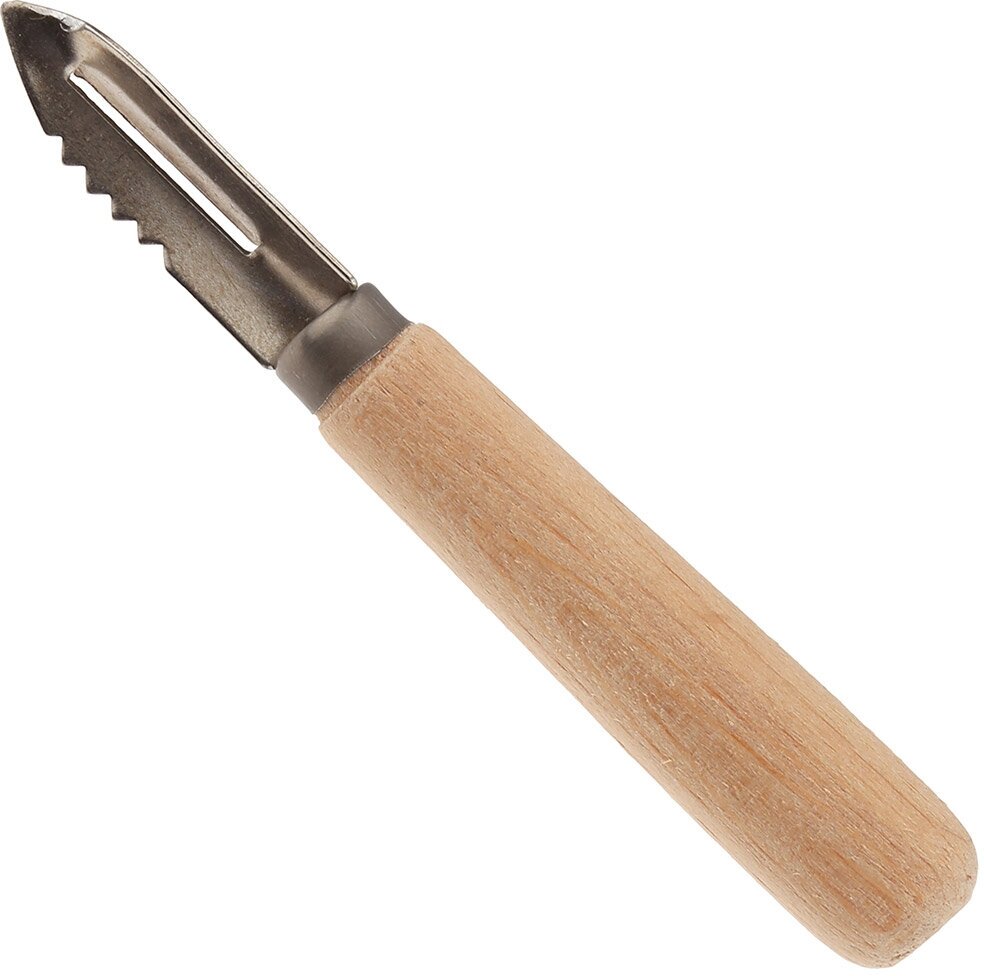 --- Овощечистка «Традиционная», 14×2 см, с лакированной деревянной ручкой - фотография № 1