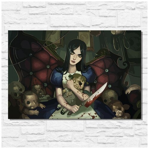 Картина по номерам на холсте игра Alice Madness Returns - 11538 Г 60x40 коврик для мыши с принтом игра alice madness returns 11539