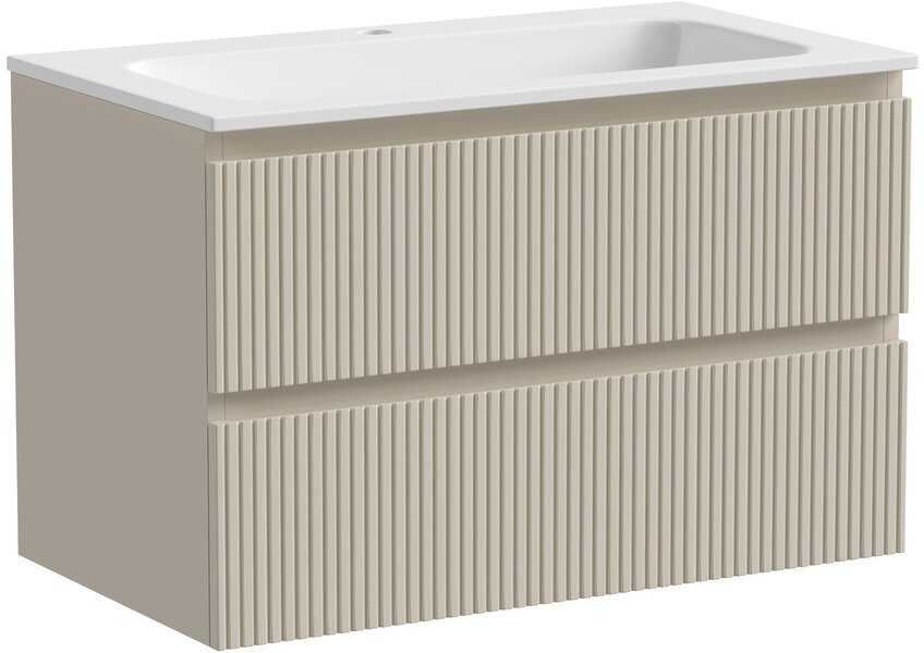 Тумба подвесная SANCOS Snob T, Beige Soft 790х445х500 + Раковина Ceramica Nova Element CN7012