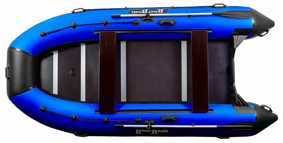 Лодка ПВХ RiverBoats RB 390 (Киль) (Черно-синий)