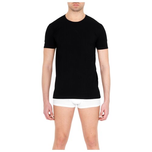 фото Футболка pompea, t-shirt cotton, из эластичного хлопка, размер xl,черный