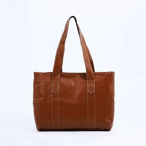 фото Сумка шоппер сима-ленд, коричневый сима-лэнд