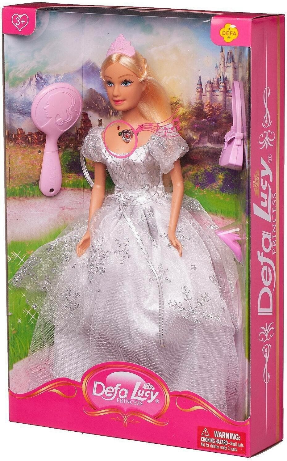 Кукла Defa Lucy Принцесса в роскошном длинном платье, в наборе с игровыми предметами, 3 вида, 29 см 8239d