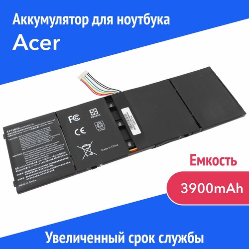 Аккумулятор AP13B3K для Acer M5-583 / R7-571 / R7-572 / V5-472 / V5-473 / V5-572 3900mAh laptop dc power jack in cable harness for acer aspire v5 552 552g v5 552p 552pg v5 572 v5 572g v5 572p v5 573 v5 573g v5 573p