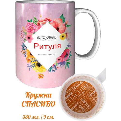 Кружка Ритуля самая лучшая - внутри спасибо