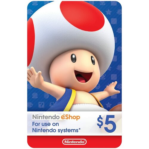 код пополнения nintendo eshop сша номинал 10 usd gift card 10$ usa Пополнение счета Nintendo eShop на 5 USD ($) / Код активации Доллары / Подарочная карта Нинтендо Ешоп / Gift Card (США)