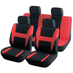 Чехлы на сиденья (рубашка) с подголовниками, черно-красный (8 предметов) ARNEZI A0508002 - изображение