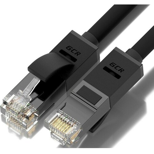 Кабель LAN для подключения интернета GCR cat5e RJ45 UTP 0.7м патч-корд patch cord шнур провод для роутер smart TV ПК черный литой кабель lan для подключения интернета gcr cat5e rj45 utp 0 7м патч корд patch cord шнур провод для роутер smart tv пк черный литой