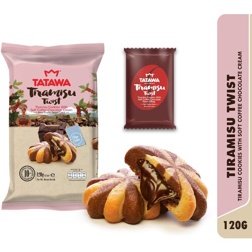 TATAWA Хрустящее печенье Тирамису со сливочно-кофейным и шоколадным кремом