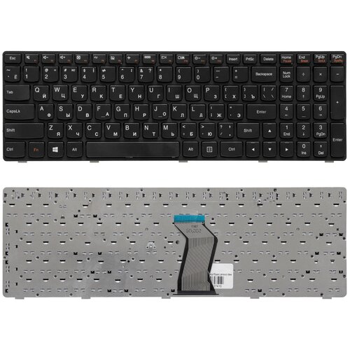 Клавиатура для ноутбука Lenovo IdeaPad G500 G500A G500C Series Плоский Enter Черная с черной рамкой PN 9Z N5GSN00R 1000₽