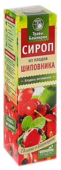 Сироп Травы Башкирии Из плодов шиповника, 584 г, 240 мл