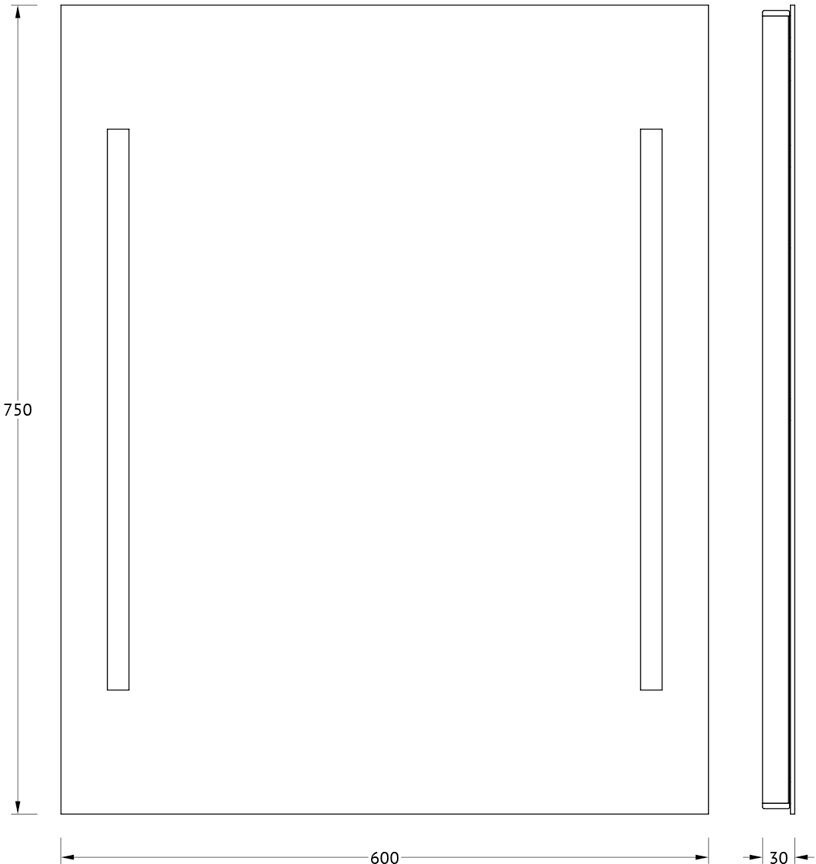 Зеркало настенное Прямоугольное с 2-мя встроенными LED-светильниками Ledline EVOFORM 60x75 см, BY 2115 - фотография № 5