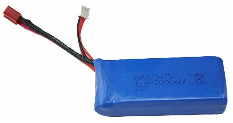 Аккумулятор LI-PO 7.4V 2000MAH формат 903475 разъем T-PLUG