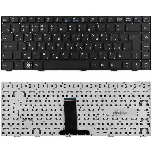 Клавиатура для ноутбука DNS Hasee K480A Series Г-образный Enter Черная без рамки PN MP-11A63SU-5284 2193₽