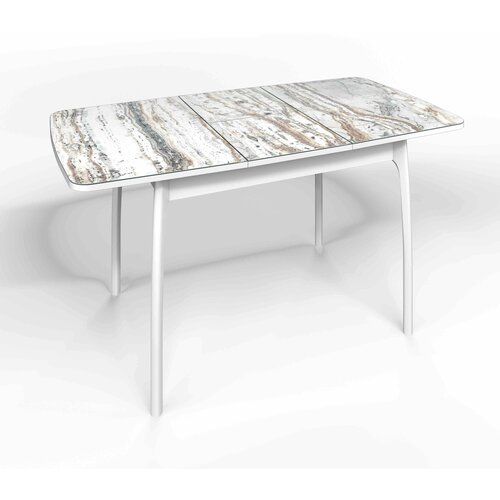 Стол Флорида опора массив изогнутая (СМ-2 /белый, белая)