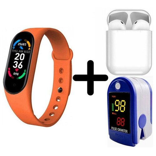 Умные часы BandRate Smart BRSM66BO-SET5 с беспроводными наушниками и пульсометром трекером сердечного ритма 485000₽