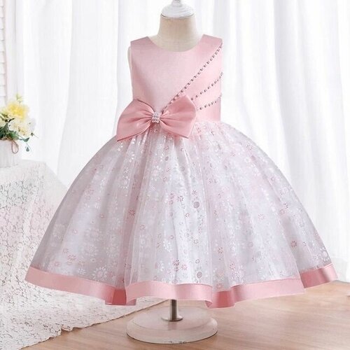 фото Платье нарядное, размер 104/110, розовый нет бренда