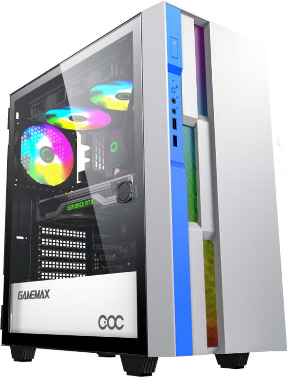 Корпус GameMax Brufen C3 WB White-Blue - фото №15