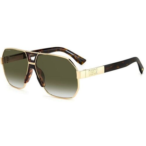 Солнцезащитные очки DSQUARED2, бабочка, оправа: металл, для мужчин, коричневый