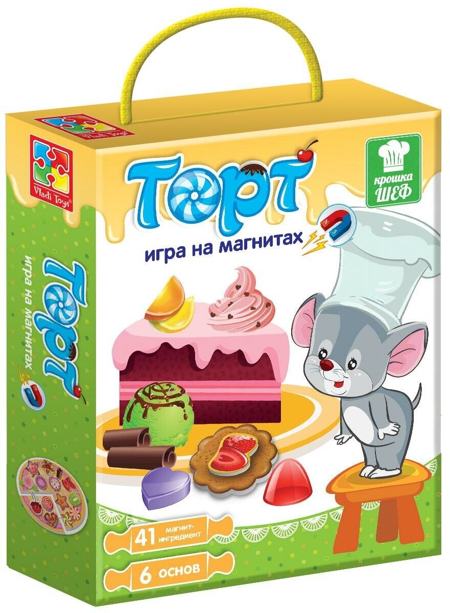 Vladi Toys Игра магнитная "Торт"