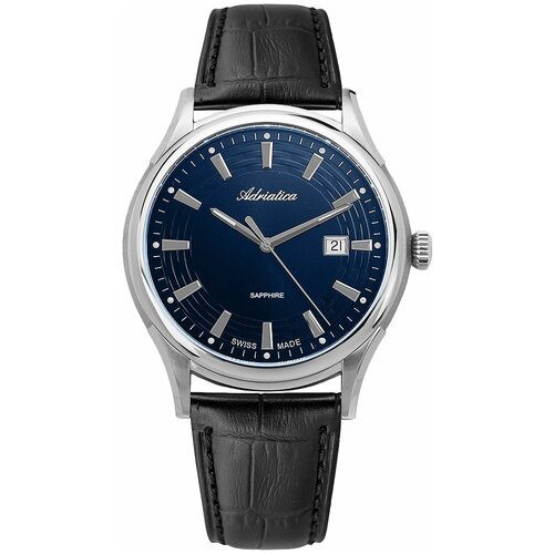 Наручные часы Adriatica Premiere, серебряный, черный мужские часы adriatica a8312 5b24q