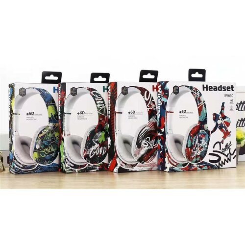 Полноразмерные беспроводные наушники c LED RGB подсветкой LIDER SHOCK STEREO SOUND Регулируемые Bluetooth Поддержка карты памяти Синий 109000₽