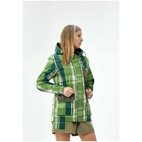 фото Ветровка с капюшоном reykaleyka / женская ветровка / зеленая куртка