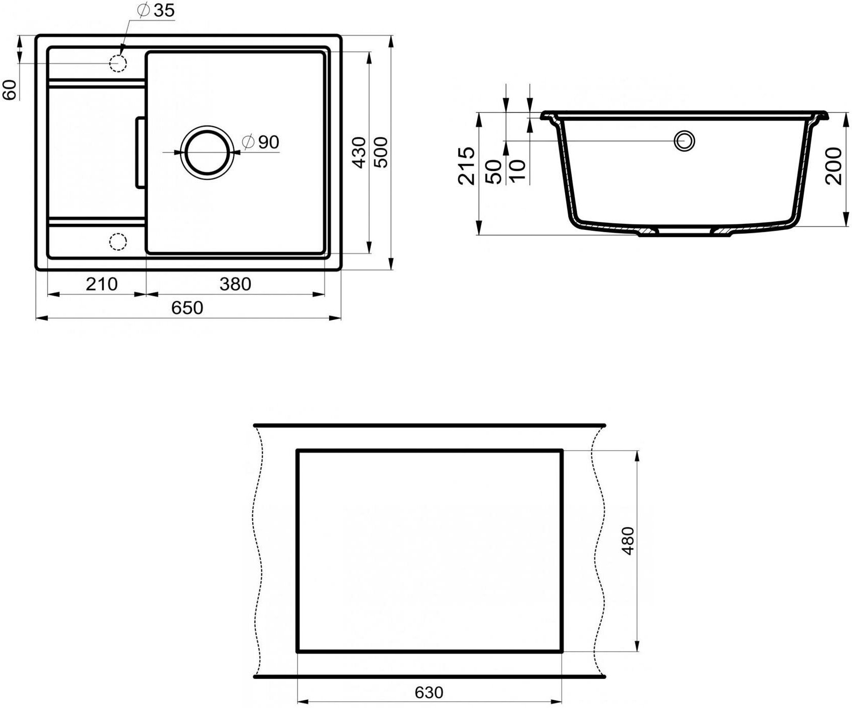 Мойка кухонная Point Стил 65 PN3009BG, светло-бежевый - фотография № 2