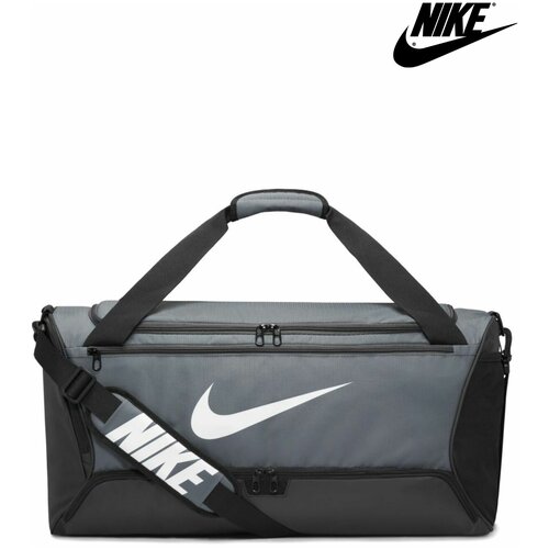 Сумка спортивная NIKE DH7710-068, 60 л, 30х30х63 см, серый