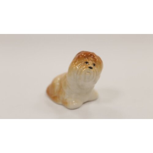 Болонка сидящая Фарфоровая фигурка Сциталис